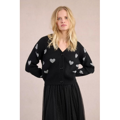 MOLLY BRACKEN - LADIES KNITTED CARDIGAN - NOIR