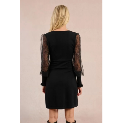 MOLLY BRACKEN - LADIES KNITTED DRESS - NOIR