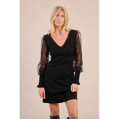 MOLLY BRACKEN - LADIES KNITTED DRESS - NOIR
