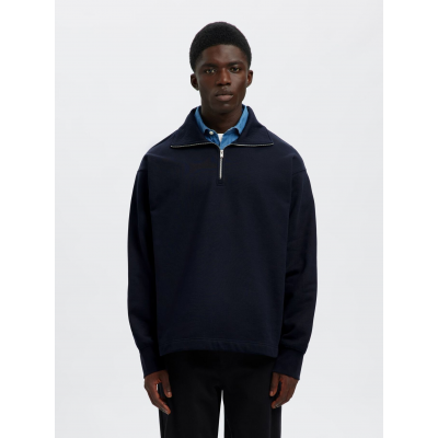 SELECTED - SLHRELAXARON LS HALF ZIP SWEAT