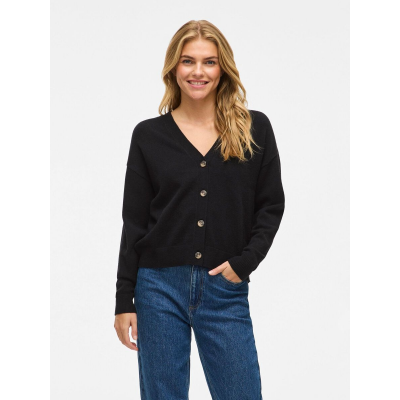 VILA - VIRIL V-NECK KNIT CARDIGAN - NOOS - NOIR