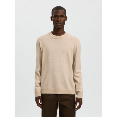 SELECTED - SLHTRAY MERINO BRUSHED RELAXED CREW NOOS