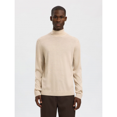 SELECTED - SLHTRAY LS KNIT MERINO ROLL NECK NOOS