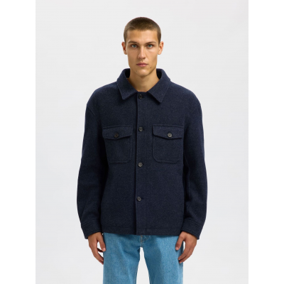 SELECTED - SLHMITCH WOOL BLEND SHACKET NOOS