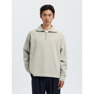 SELECTED - SLHRELAXARON LS HALF ZIP SWEAT