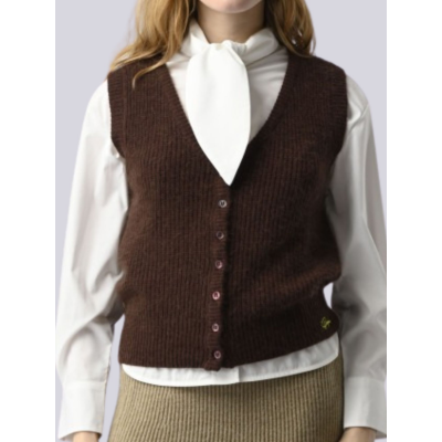 ORFEO - GILET JANELLE - MARRON