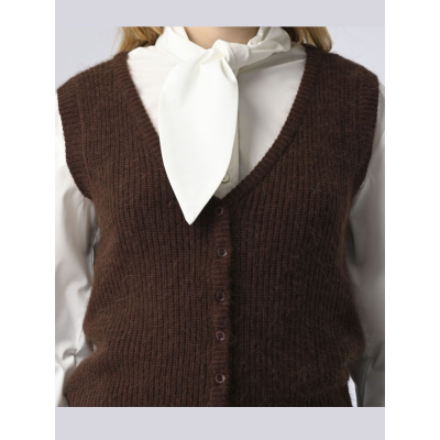ORFEO - GILET JANELLE - MARRON