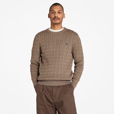 TIMBERLAND - WLRV CABLE CREWNECK SWEATER MDBR