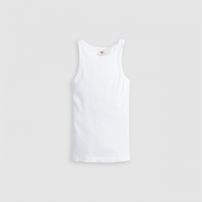 LEVIS - ESSENTIAL RACER TANK WHITE + RIB