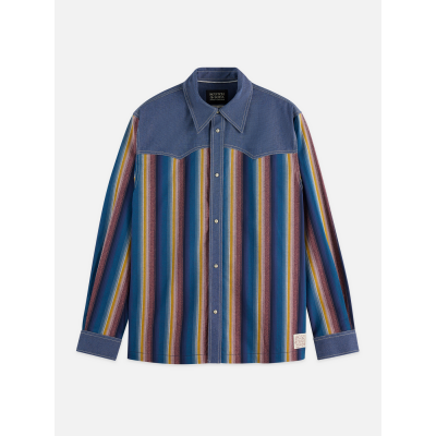 SCOTCH AND SODA - MULTICOLOR STRIPE WESTERN SHIRT