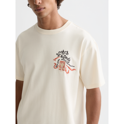 SCOTCH AND SODA - THE 40TH ANNIVERSARY RELAXED-FIT EMBROIDERY T-