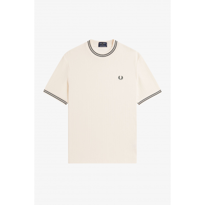 FRED PERRY - RIBBED JERSEY T-SHIRT