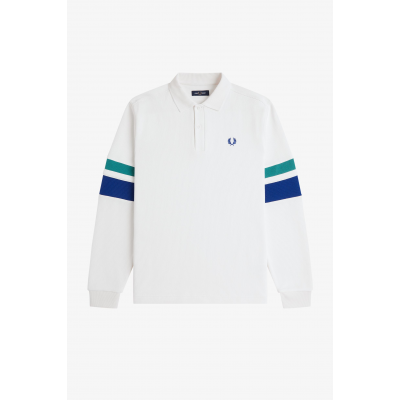 FRED PERRY - TIPPED SLEEVE COLLARED SWEAT
