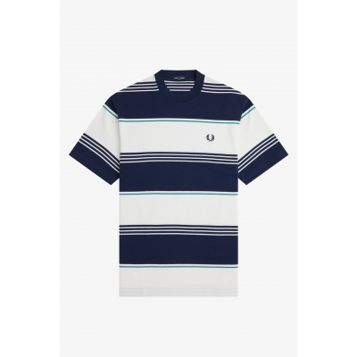 FRED PERRY - HEAVYWEIGHT STRIPED T-SHIRT