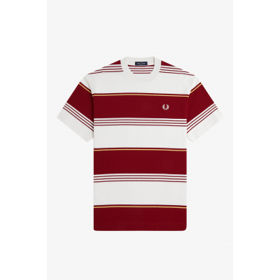 FRED PERRY - HEAVYWEIGHT STRIPED T-SHIRT