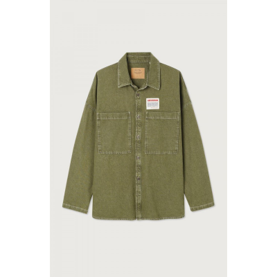 AMERICAN VINTAGE - CHEMISE DROITE ML COL BOUTONNE